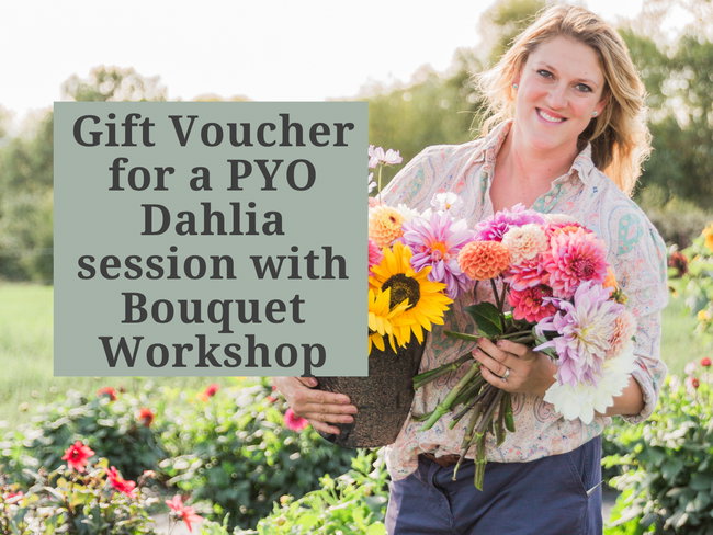 Gift Voucher for a Handtied Dahlia Bouquet Workshop