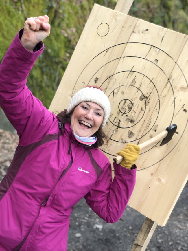 raft build and rifle shooting /axe throwing