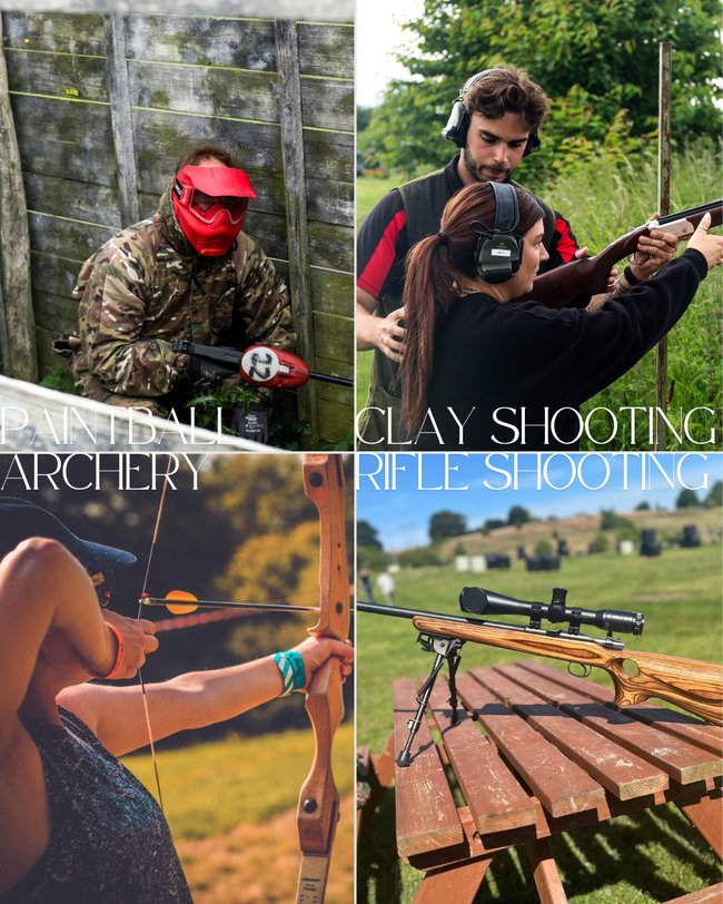 Paintball, Archery, Clay Shooting and Rifle Shooting