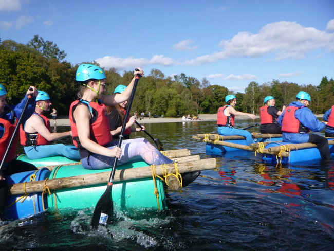raft build /canoeing and rifle shooting /archery