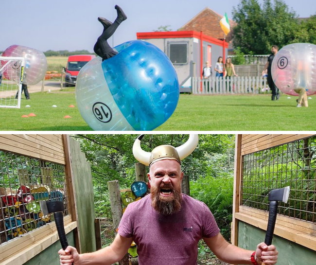 Bubble Football & Axe Throwing