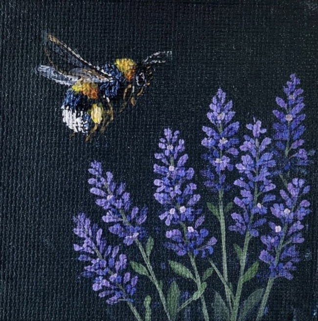 Mini Lavender Bee PaintAway Painting Experience in a Box! 