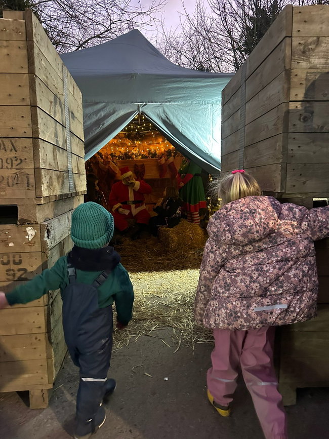 Santa's Grotto at Christmas in the Tattie Barn