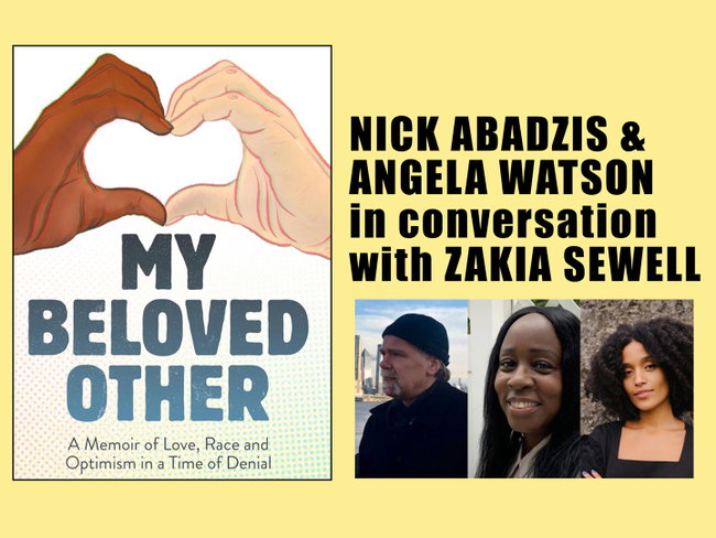 Talk: 19th November - My Beloved Other: Nick Abadzis and Angela Watson In Conversation with Zakia Sewell 
