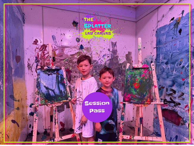 Session Pass | Track 2 | 10.45 - 11.45 | Splatter Lab & Take-Home Canvas (Ages 5–12)