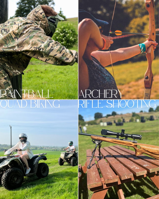 Paintball, Quad Biking, Archery and Rifle Shooting