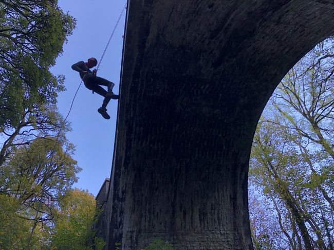 Group Abseiling in the Peak District