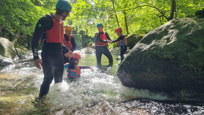 Young Family Ghyll Scrambling, Coniston (Age 5+) with Path to Adventure 