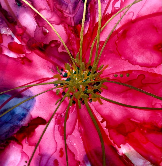 Festive Flower Alcohol ink Workshop