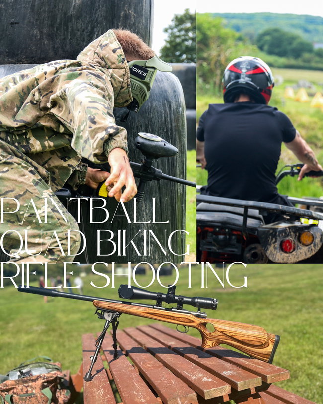 Paintball, Quad Biking and Rifle Shooting