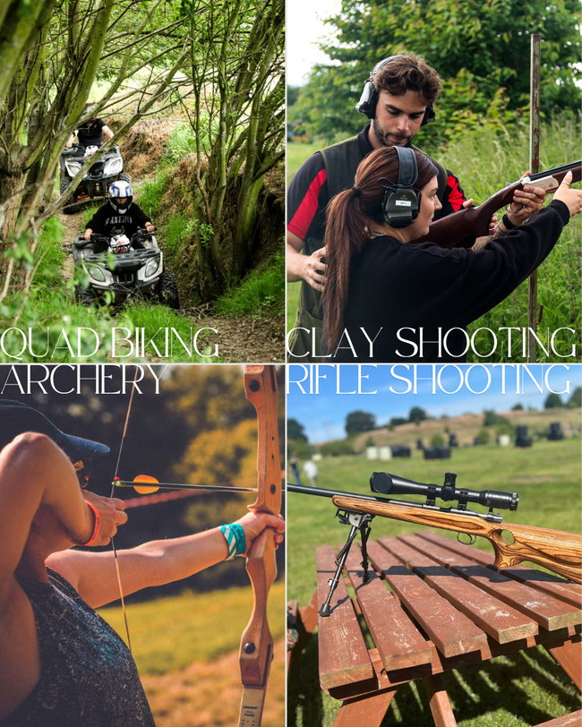 Quad Biking, Archery, Clay Shooting and Rifle Shooting