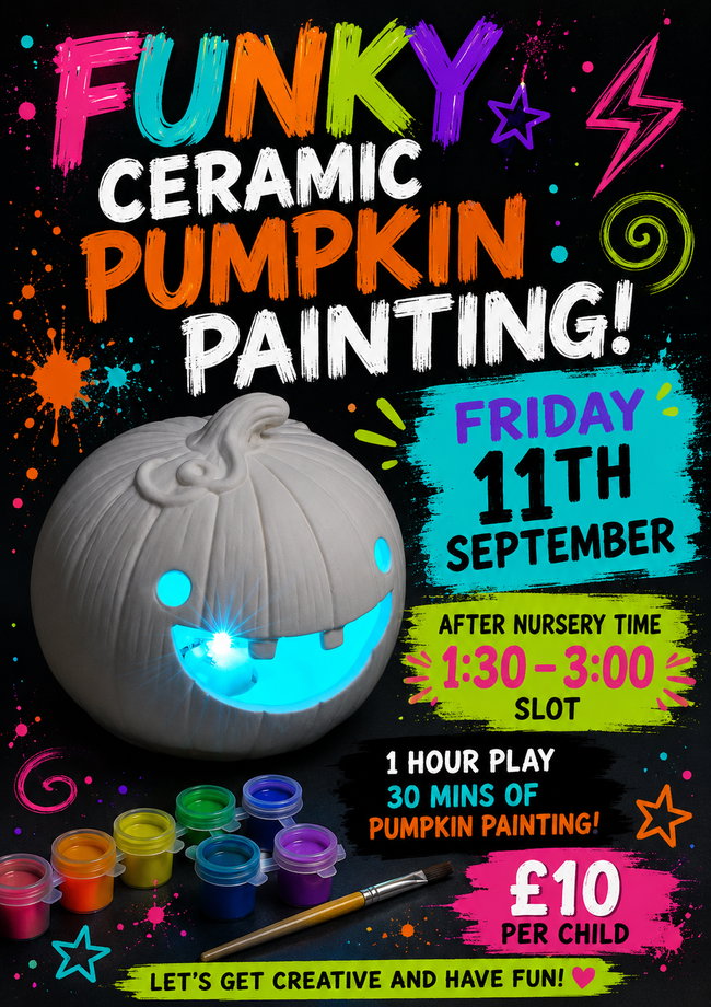 Funky ceramic pumpkin painting! 