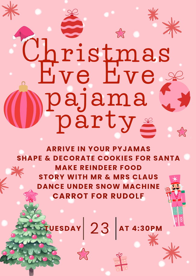 Christmas Eve Eve pyjama party