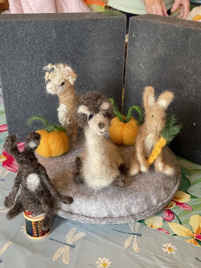 Needle Felting with the Alpacas on the Farm 