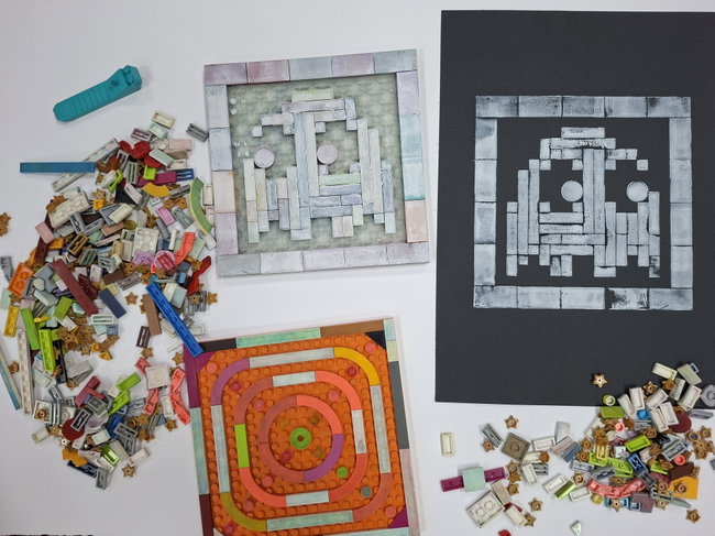 Lego Printing Workshop for Kids with Sombrero printmaking 