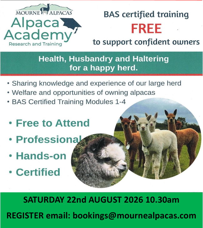 Husbandry certified TRAINING DAY Saturday 7th NOVEMBER 2026