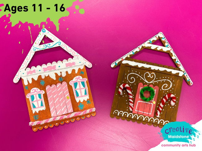 Creative Maidstone | Lollipop Stick Gingerbread House | Saturday 12 December