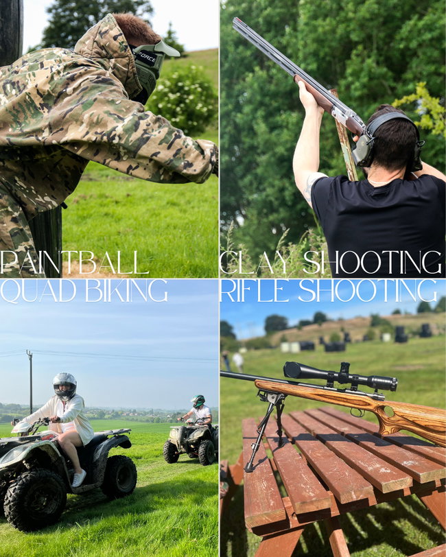 Paintball, Quad Biking, Clay Shooting and Rifle Shooting