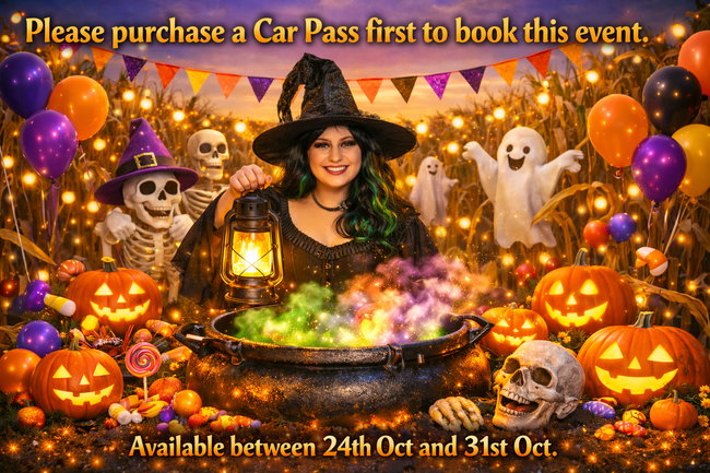 PLEASE CHOOSE CAR PASS TO ADD THIS TICKET  The Witches of the Farm  – DAYTIME HALLOWEEN ADVENTURE