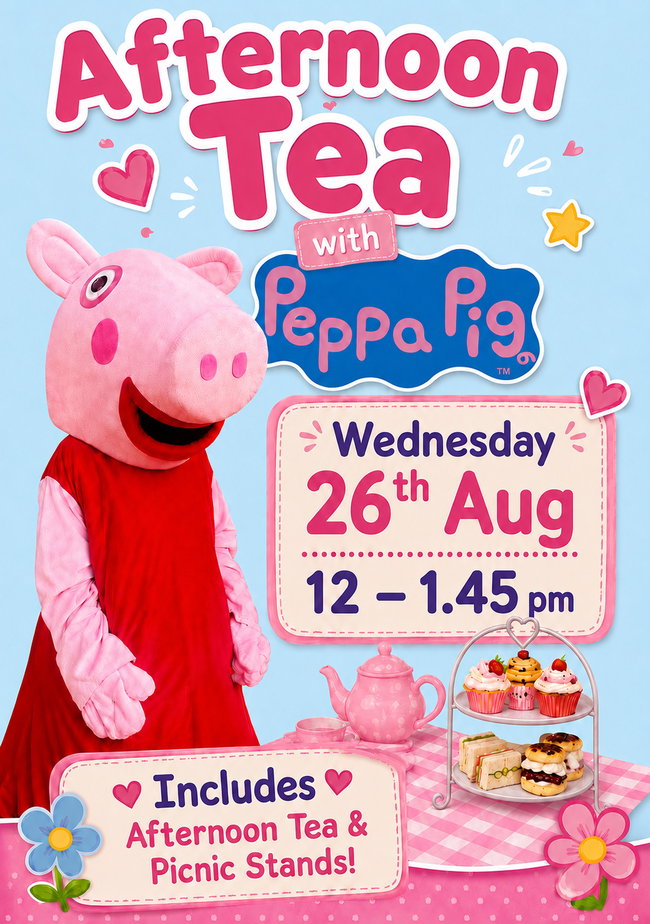 Afternoon tea with peppa pig 