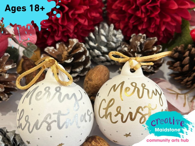 Creative Maidstone | Christmas Bauble Calligraphy Workshop | Tuesday 24 November