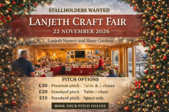 Craft Fayre - Lanjeth Nursery and Water Gardens - 22nd November 2026