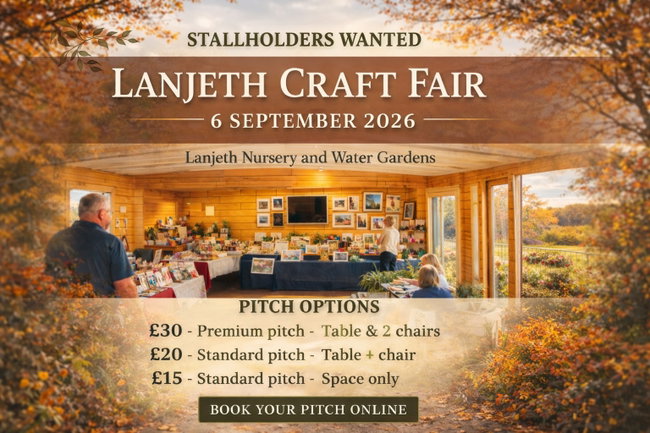 Craft Fayre - Lanjeth Nursery and Water Gardens - 6th September 2026