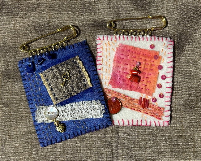 Create a Textile Brooch with  Susan Gam