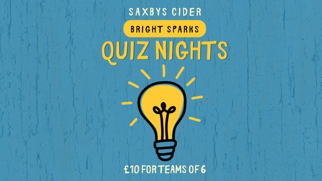 Bright Sparks Quiz Nights at the Saxbys Cider Taproom