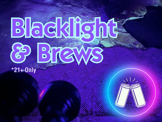 Guided Blacklight & Brews Tour 